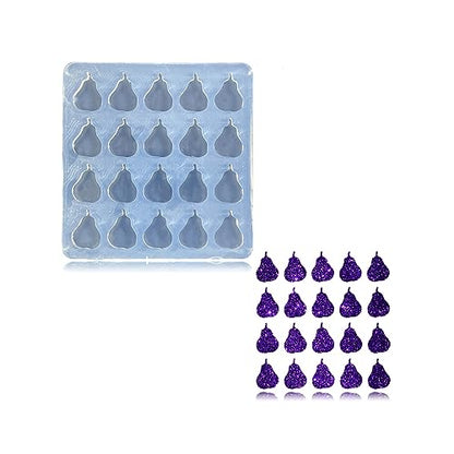 Angel Wings Mini Pear Shape Earring Silicone Molds UV Resin Mold Epoxy Mold for DIY Earrings, Ear Studs, Pendant, Jewelry Making Crafts, Chocolate Cake Mold - color: Mini Pear