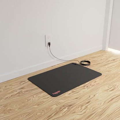 Hooga Grounding Mat for Desk, Feet & Floor – Conductive Carbon Grounding Pad with 15 Ft Cord, Non-Slip Backing, 24" x 16" Indoor Grounding Mat - size: 24x16