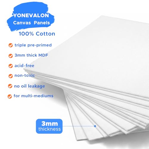Canvases for Painting Bulk 28 Pack, 11x14 inch Blank Paint Canvas Boards | Primed Acid-Free 100% Cotton, Canvas Panels for Acrylic Oil Tempera Watercolor Paints, Art Supplies - size: 11"x14" - 28pcs