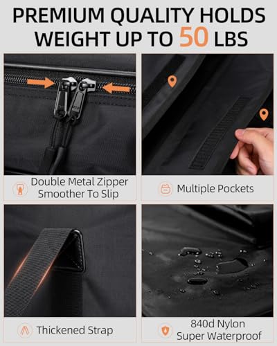 Nicpro Art Portfolio Bag 24”x 36'', Nylon Artist Bag with Reinforced Edges | Durable 840D Fabric, Adjustable Shoulder Strap, 3-sided zipper, Waterproof Art Portfolio Case, for Canvas Artwork Solar Panel - size: 24 x 36 inches