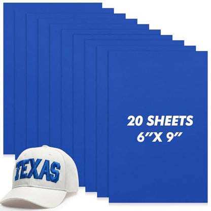 20 Pcs 3mm Embroidery Foam EVA Foam Sheets for 3D Embroidery Arts and Crafts, DIY Projects, Hand Sewing, Quilting, Hats, Cosplay Costumes, Pillows(Dark Blue,6 x 9 Inch) - color: Dark Blue, size: 6 x 9 Inch