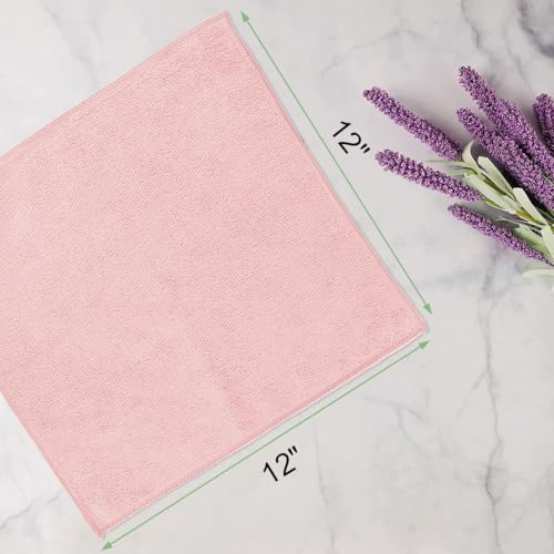 UNIMADE Washcloths 10 Pack Face Towels (12" x 12"), Highly Soft Wash Cloths - color: Pink, size: 10Pack