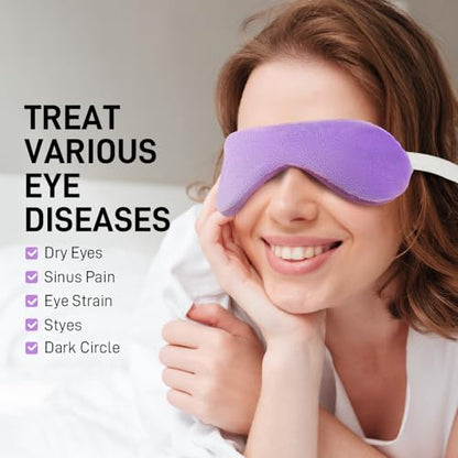 Weighted Eye Pillow for Yoga, Moist Heat Mask for Dry Eyes(Purple) - color: Eye Mask03-purple