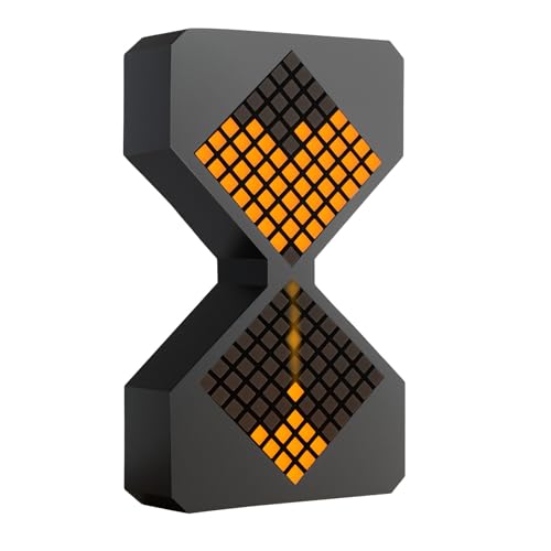 Digital Hourglass Visual Timer,LED Focus Timers | Gravity Flip Countdown Timer 1–30 Min, USB-C Rechargeable, LED Focus Timers, Silent Desk Timer for Kids - color: Black and Yellow