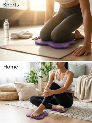 Ergonomic Yoga Knee Pad Cushion TPE Foam Workout Support for Pilates and Fitness Thick Kneeling Mat for Wrists and Elbows