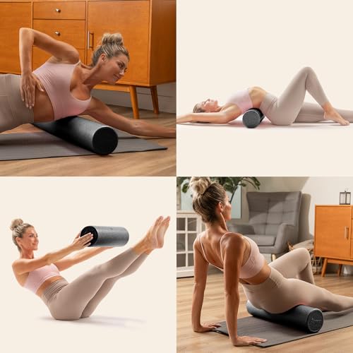 Sunny Health & Fitness 36" Black High-Density Yoga Foam Roller | Muscle Relief, Physical Therapy, Post-Workout Recovery, Improved Flexibility, Home, Gym, Rehab Use, Full-Body Use - color: Black, size: 36-Inch