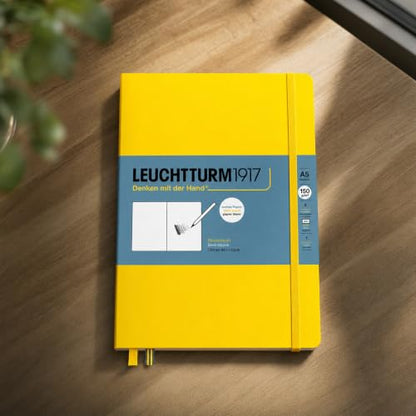 Leuchtturm1917 - Medium A5 Hardcover Sketchbook (Lemon) - 112 Pages of 150g/m² Paper - color: Lemon, size: Medium (A5)