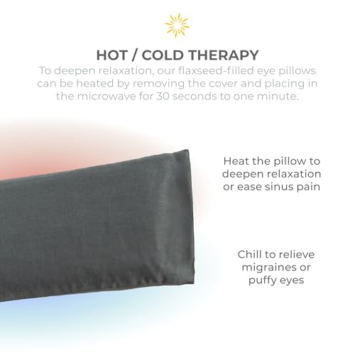 4 Pack Unscented Sateen Eye Pillows, Charcoal - color: Charcoal