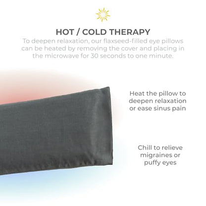 4 Pack Unscented Sateen Eye Pillows, Charcoal - color: Charcoal