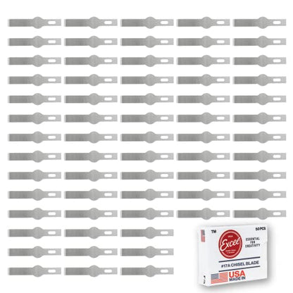Excel Blades #17 50-Pack Chisel Craft Knife Blades, Carbon Steel, USA Made