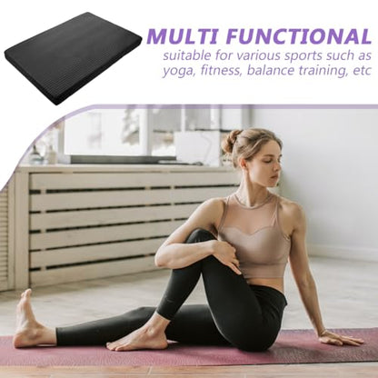 Mipcase Balance Yoga Mat Exercise Gymnastics Physical Therapy Balance Pad Workout Pilates Mat Balance Foam Pad - color: Black