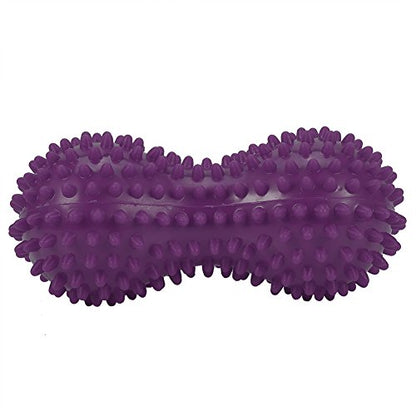 Spiky Massage Ball Peanut Massager Ball Fitness Exercise Mobility Peanut Ball Pain Muscle Steess Foot Myofascial Relief for Plantar Fasciitis Heel Foot Arch Pain (perple) - color: Perple