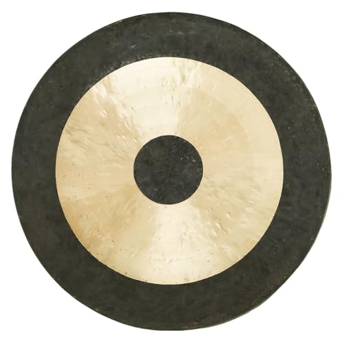 Unlimited Chau Gongs, Sound Healing, Meditation & Yoga Gong, Bronze, 28in | Traditional Chinese Bullseye Design, Deep Meditative Tones & Gong Wash, Ideal for Group Sessions, Mallet & Rope Included - size: 28"