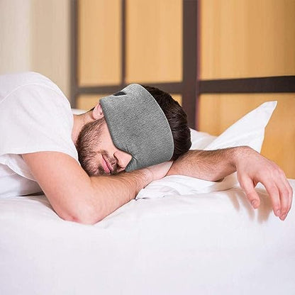 FRESHME Deluxe Cotton Sleep Mask Gift Set - 100% Blackout Large Comfortable Blindfold Adjustable Eye Mask Pillow in Gift Box for Men Women Side Sleeper Travel Meditation Airplane - color: B-upgraded Nose Pad & Gift Box