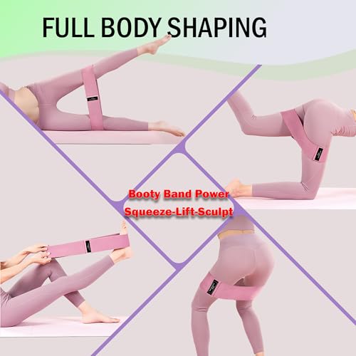 Full Body Resistance Bands Set for Women & Men, Professional Upper & Lower Body Workout Bands for Arms, Legs, Glutes, Yoga, Strength Training, Home Gym Fitness Equipment - color: Pink 2pcs