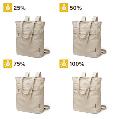 GOLF SUPAGS Foldaway Convertible Tote Backpack Lightweight Nylon Daypack for Women Men City Pack Versatile Backpack for Leisure Travel, Apricot - color: Apricot