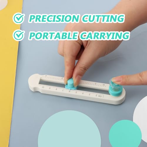Circle Cutter for Paper, 4 Blades Rotary Knife, 0.6"-4" Radius, DIY Crafts | Adjustable 0.8-7.9" circle cutter with slide-lock. dual metric/imperial scales, concentric circles for mandalas. Safety guard