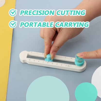 Circle Cutter for Paper, 4 Blades Rotary Knife, 0.6"-4" Radius, DIY Crafts | Adjustable 0.8-7.9" circle cutter with slide-lock. dual metric/imperial scales, concentric circles for mandalas. Safety guard