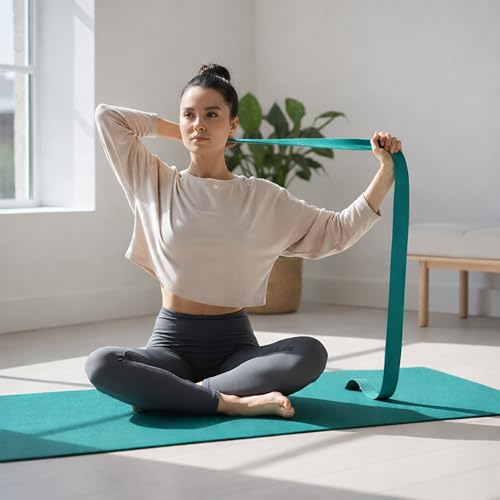 WHITECLOUDZ Yoga kit, 7-Piece Yoga Mat Set for Home Workouts, Thick Yoga Mat, Yoga Blocks, Strap, Yoga Towels & Carrying Bag, Exercise Mat with Yoga Equipment for Women & Men, Enhance Yoga Practice - color: Green