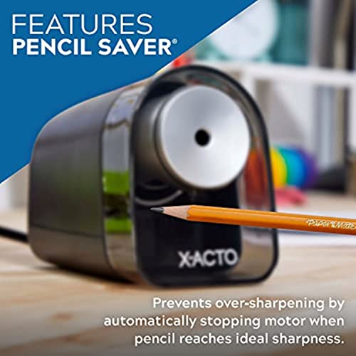 X-ACTO XLR Electric Pencil Sharpener Black (ELM1818X) 1 Count (Pack of 2) - size: 1 Count (Pack of 2)