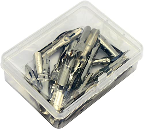 Gullor A Bunch of Nibs for Comic Dip Pen, Assorted Calligraphy Dip Pen Nibs, Various Sizes and Shapes, 18 Nibs in Box - style: 18 Pieces