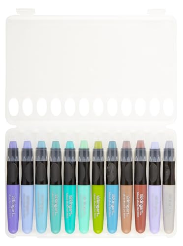 KINGART GS010-1 Mixed Media Gel Stick Crayon, Deep Navy | 1-Piece Artist Crayon: Brush on water for watercolor effects; odorless and non-toxic - color: Deep Navy
