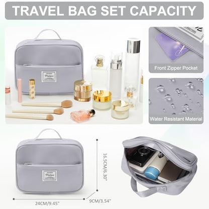 Gym Bag Womens with Shoes Compartment Travel Duffel Bag Grey - color: B6-Grey+Toiletry Bag