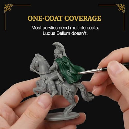 Ludus Bellum Miniature Paint Green Color 18ml Precision Dropper Bottle | Professional Acrylic Paint for Miniatures & Models, Provides Quality Acrylic Tones and Shades for Warhammer 40K D&D Figures - color: Green