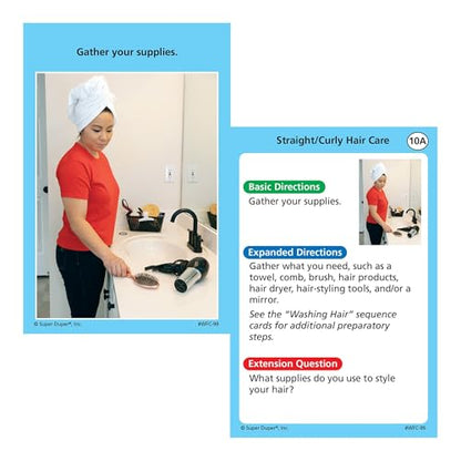 Super Duper Publications | Webber® Activities of Daily Living Photo Sequencing Cards | Educational Learning Resource for Children