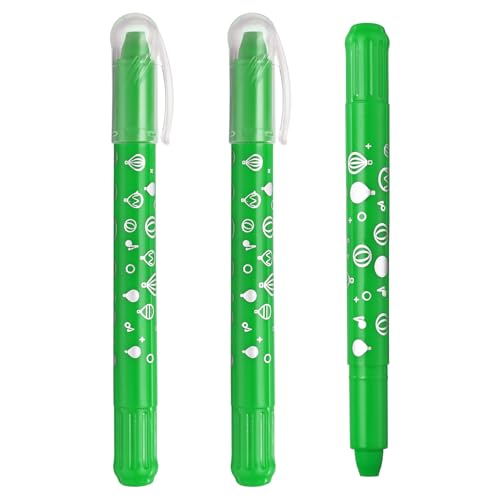 PATIKIL Gel Crayons, 3PCS Watercolor Crayons Silky Water Soluble Twist Bulk for Artists Coloring Drawing Painting, Light Green Crayon - color: Light Green