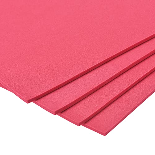 uxcell Red EVA Foam Sheets 10 x 10 Inch 3mm Thickness for Crafts DIY Projects, 4 Pcs - color: Red
