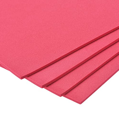 uxcell Red EVA Foam Sheets 10 x 10 Inch 3mm Thickness for Crafts DIY Projects, 4 Pcs - color: Red
