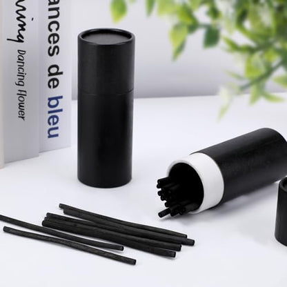 25 Pcs Willow Charcoal Sticks, 5.4 Inch in Length, 0.15-0.2in/4-5mm Dia, Artist Vine Sketch Charcoal Pencils for Sketching Drawing Art Sketch Artists Supplies (4-5mm) - size: 4-5mm
