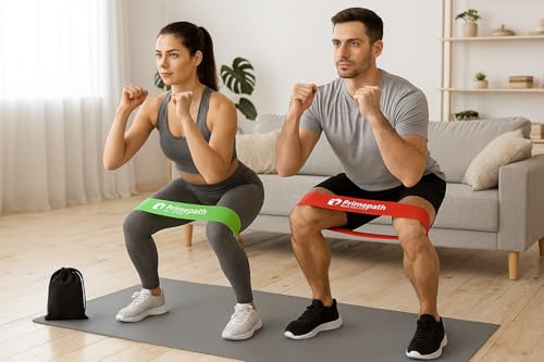 Resistance Loop Exercise Bands with Carry Bag, Set of 5
