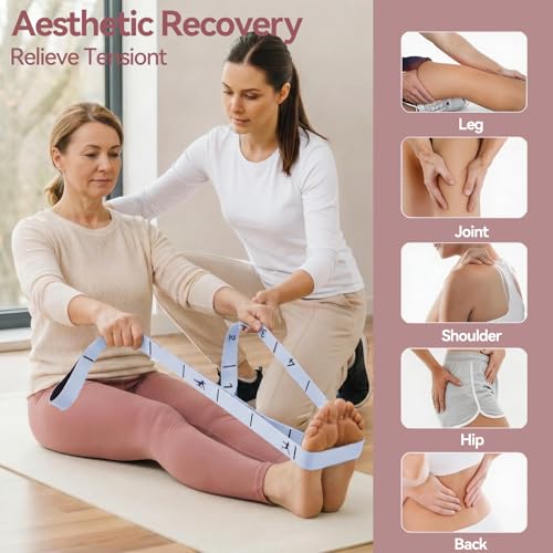 10 Loops Resistance Bands for Working Out, PT, Stretch Out Strap - color: Blue