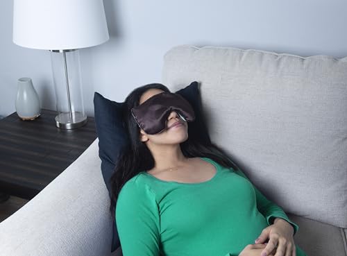 DreamTime Weighted Eye Pillow Mask, Rose Velvet, Microwave or Freeze, Washable, 9.5x4.5 in, for Sleep, Yoga, Meditation, Relaxation - color: Teal