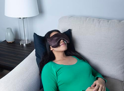 DreamTime Weighted Eye Pillow Mask, Rose Velvet, Microwave or Freeze, Washable, 9.5x4.5 in, for Sleep, Yoga, Meditation, Relaxation - color: Teal