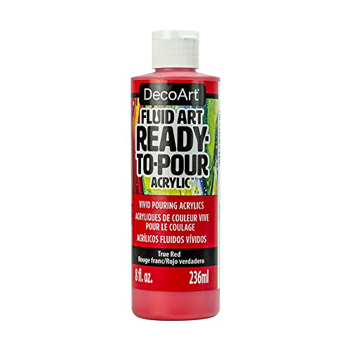 DecoArt DecoArt FluidArt Ready-To-Pour Acrylic Paint 8oz-True Red - color: True Red