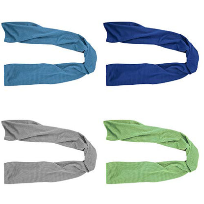 Cooling Towels 4 Pack, 40x12 Inch Cooling Towel for Neck & Face, Sports - color: Multicolor-1