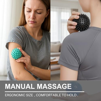 LEZER Spiky Massage Ball, Trigger Massage Point, Plantar Fasciitis, Deep Tissue Myofascial Release Tool, Foot Massager, Muscle Knot Relief, Physical Therapy, Set of 3 - style: 03－set of 3；2.7 In, 3.0 In, 3.5 in