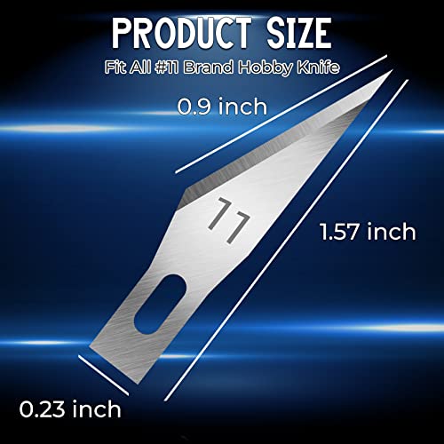 JETMORE 120 Pack Exacto Knife Blades 11, Hobby Knife Blades for Crafting | Exacto knife replacement blades suit paper, stencils and models, Art blades support precise carving, trimming and craft work - size: 120 Pack