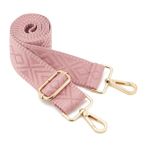 ZOOEASS Wide Shoulder Strap (Solid),Adjustable Replacement Belt Crossbody Canvas Bag Handbag - color: Jx5pink
