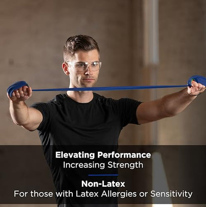 THERABAND Resistance Bands Set, Elastic Bands for Exercise & Physical Therapy, Strength Training for Upper & Lower Body Fitness - size: Intermediate Set – 3 Pack, style: Non-Latex
