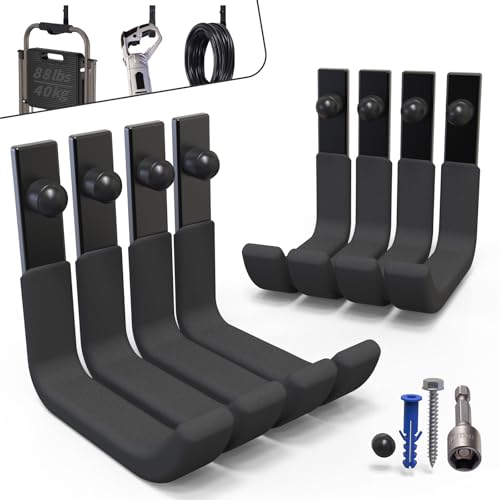 10.2cm(4인치) 차고 후크, 튼튼한 유틸리티 벽 마운트 사다리 후크 - size: 8 Pack (4 inch)