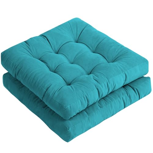 Tiita 22 Inch Square Floor Cushions, Floor Pillow for Sitting, Blue - color: Square|blue, size: 2 Count (Pack of 1)