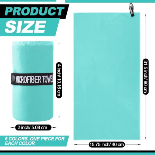 Colorful Microfiber Workout Towels, Quick Dry, Highly Absorbent, Odor Free for Women & Men, 31.5"x15.7" Gym Sweat Towels for Gym, Yoga, Running, Swimming - color: Bright Color