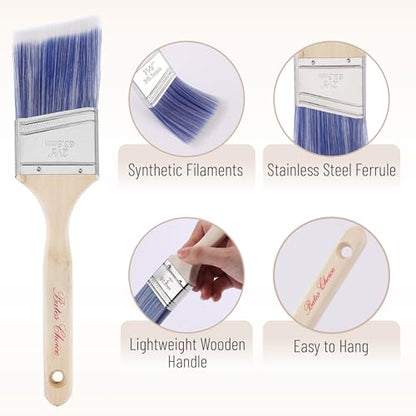 Bates- Paint Roller Kit, 19 pcs, Roller Set with Microfiber Sleeves & Frame | for Walls, Cabinets, Interior and Exterior Painting - style: Microfiber 9", 4", 19 pcs