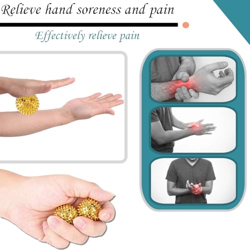 Magnetic Massage Ball, Hand acupoint Stimulation Ball, Massage Body acupoints, Manual Massage Ball Two-Pack