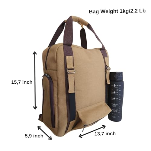 Yoga Mat Backpack. Yoga bag with front pocket for small items and also support for yoga mat to prevent from sagging. Multi Purpose bag For Office, Yoga, Travel and Gym - color: Mustard Yellow