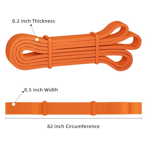 Resistance Bands, Pull Up Bands, Pull Up Assist Band Exercise Bands for Men & Women Working Out, Body Stretching, Physical Therapy, Muscle Training - color: Orange